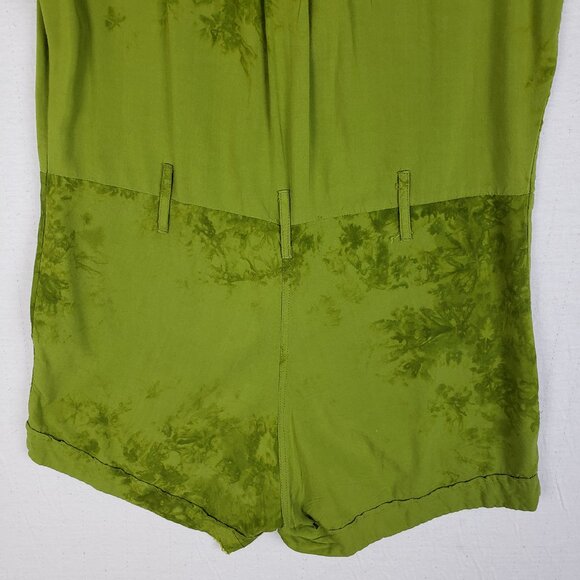 Khush Romper Rayon Green Tie Dye Bohemian size S Relaxed fit - Picture 8 of 9